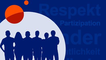 Dies zeigt ein Plakat mit dem Hinweis, dass die vhs "entschieden demokratisch" ist.
